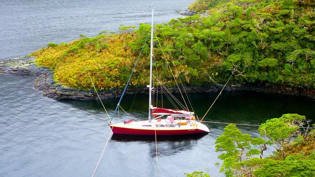 Anchoring in a Patagonian caleta