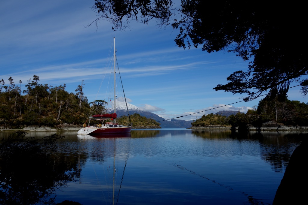 Caleta en los canales de Patagonia