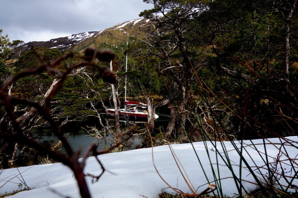 Caleta en los canales de Patagonia